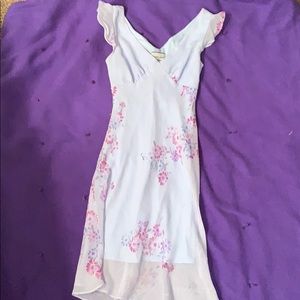 Long elegant blue flowered dress